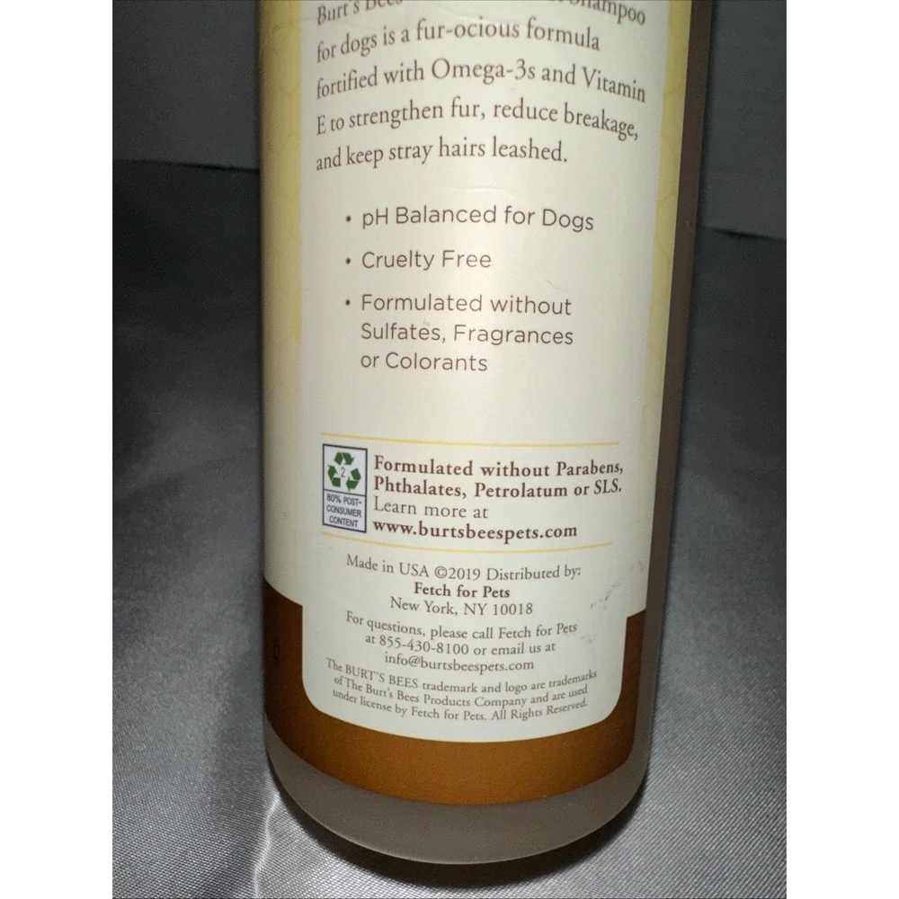 Burt'S Bees for Pets Shed Control Shampoo for Dogs with Omega-3 and Vitamin E, 9